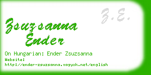 zsuzsanna ender business card